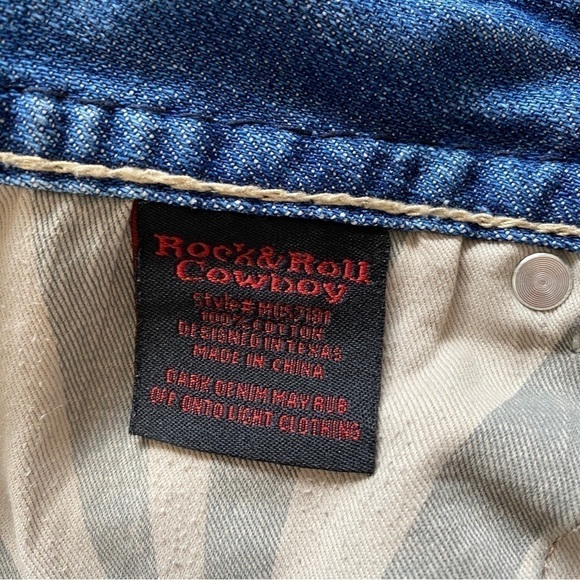 Rock & Roll Cowboy Double Barrel Relaxed Straight Leg Jeans Mens 33X36 - Picture 11 of 14